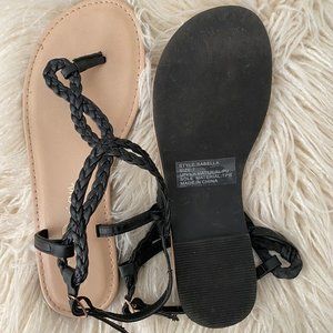 Black casual sandals